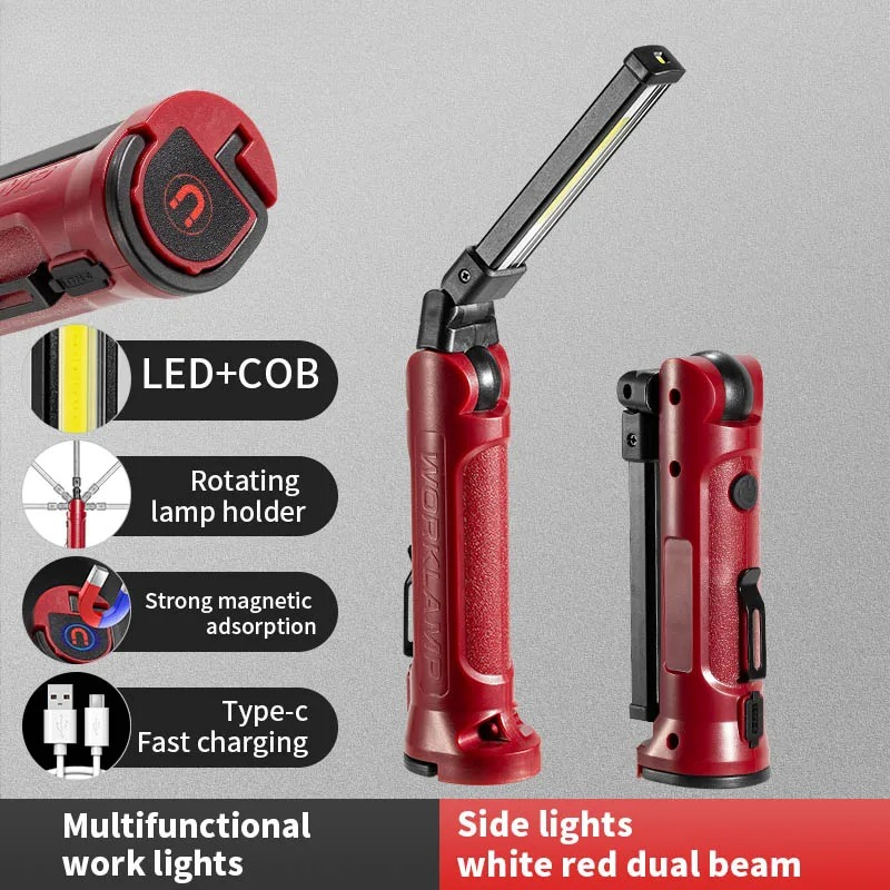 Outdoor Camping Vehicle - COB LED Work Light Rechargeable Folding