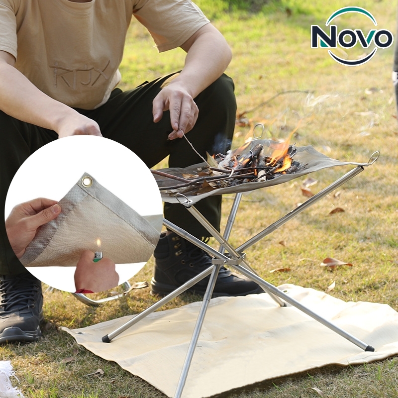 Outdoor Camping Fire Pit - Outdoor Camping Fire Pad Fireproof Mat