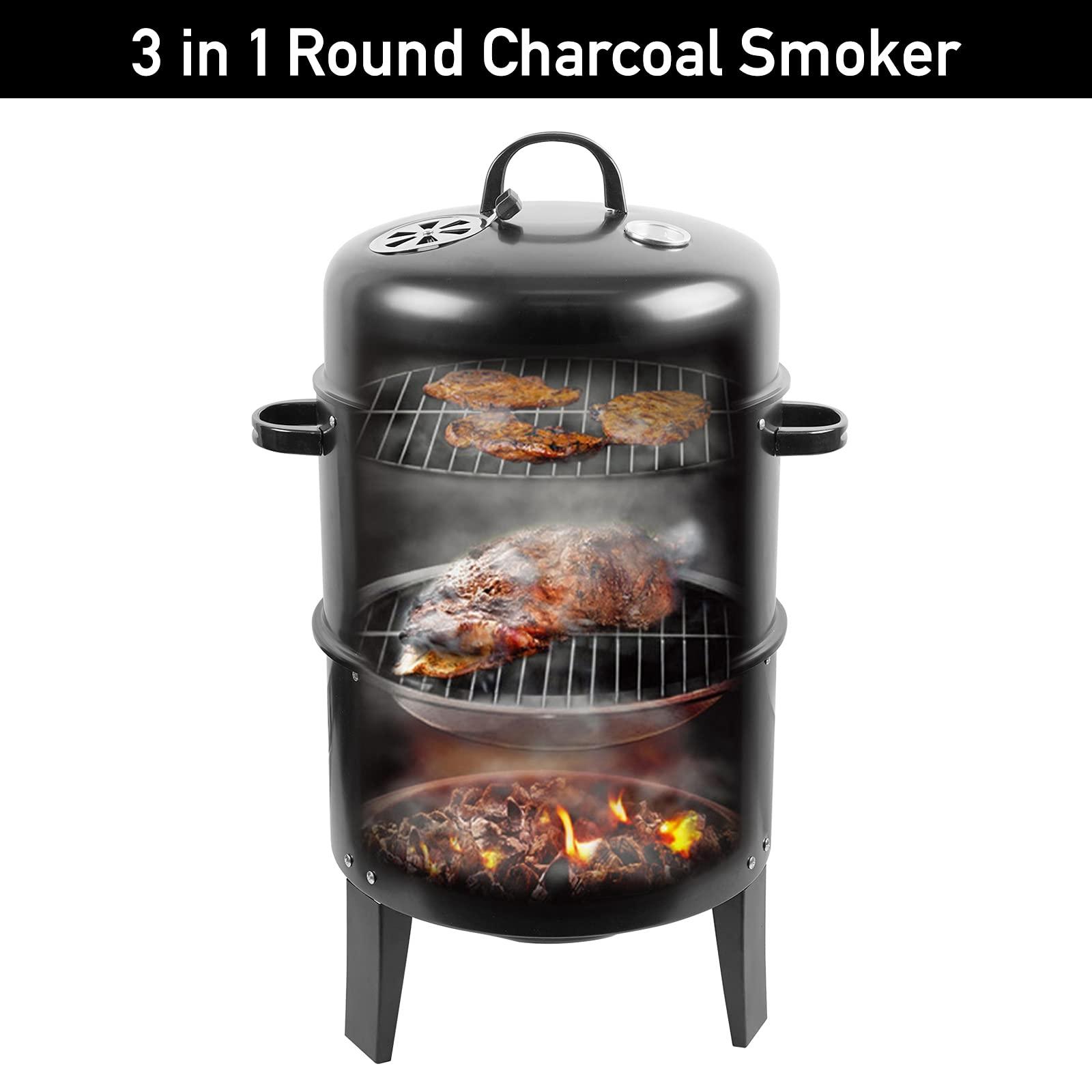 Outdoor Camping Fire Pit - Vertical BBQ Grill Cooker Charcoal Grill