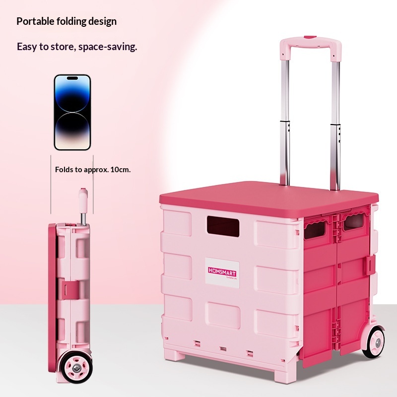 Outdoor Camping Vehicle - Portable Foldable Shopping Trolley Cart Collapsible