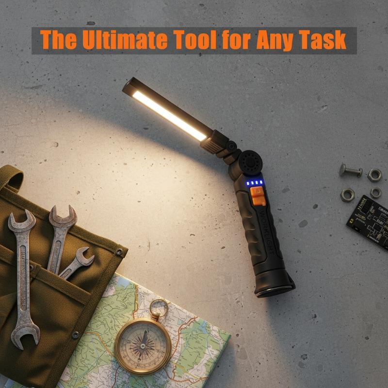 Outdoor Camping Jobs - Rechargeable LED Flashlight Work Light With
