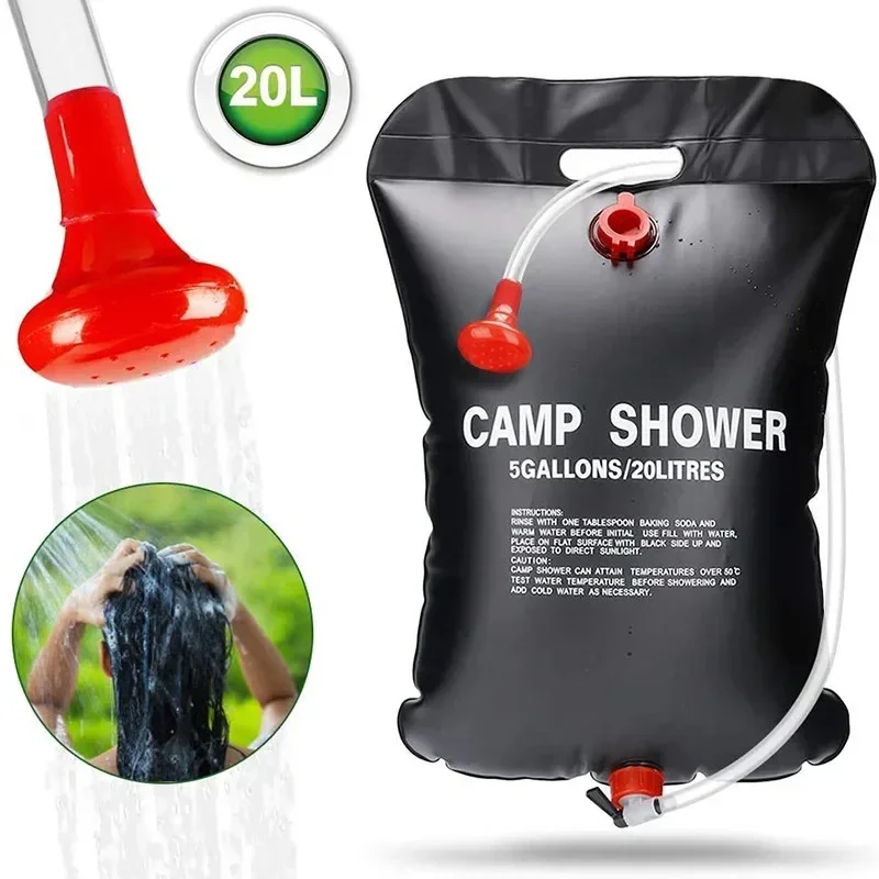 Outdoor Camping Utensils - Large Capacity 20L Outdoor Shower Bag