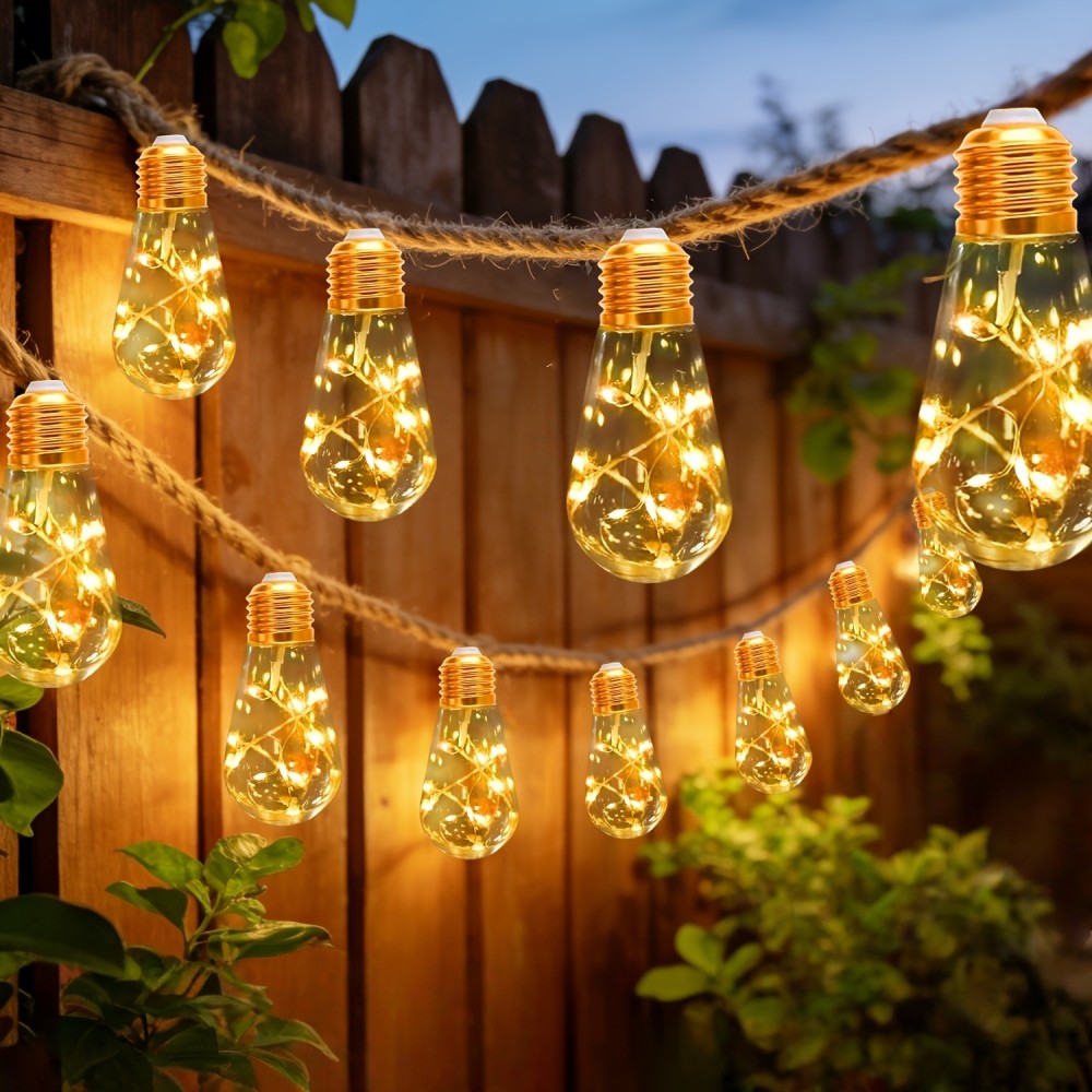 Outdoor Camping Lights String - 10/20LED Outdoor Solar Light String, Waterproof