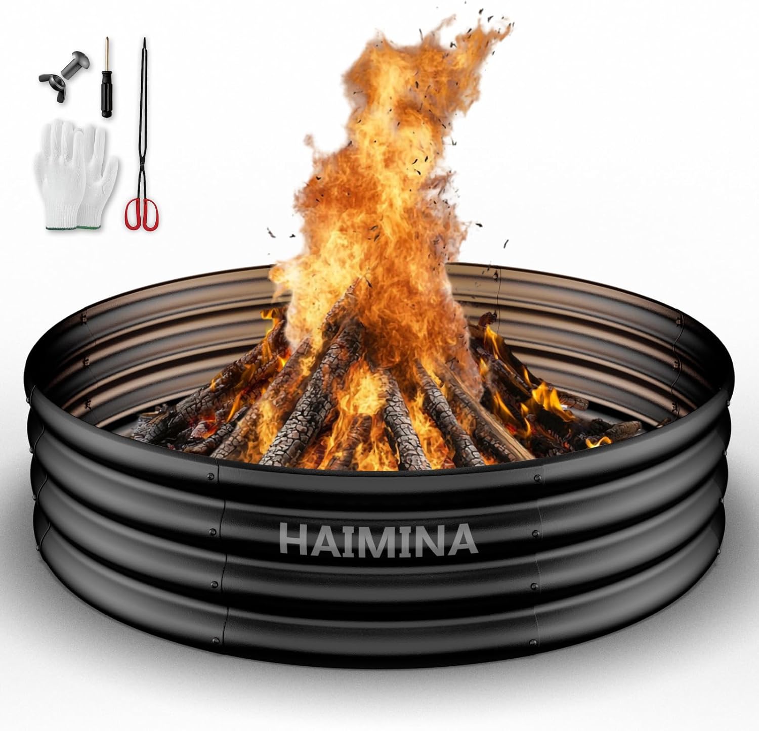Outdoor Camping Fire Pit - 36 Inch Heavy Duty Fire Pit