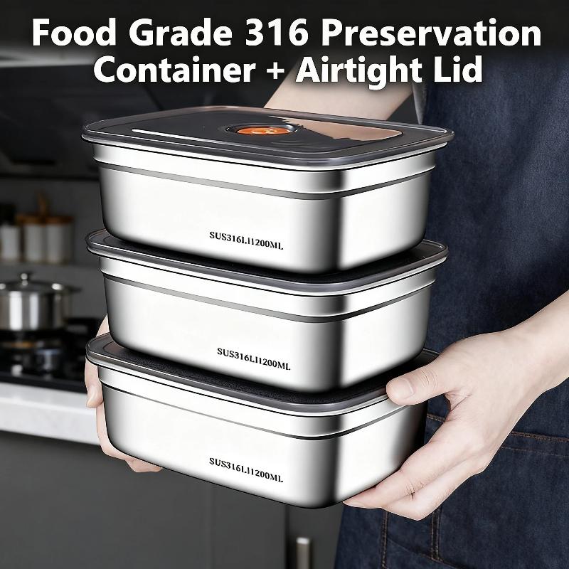 Outdoor Camping Fridge - (BF06)Stainless Steel Camping Lunch Box Sealed