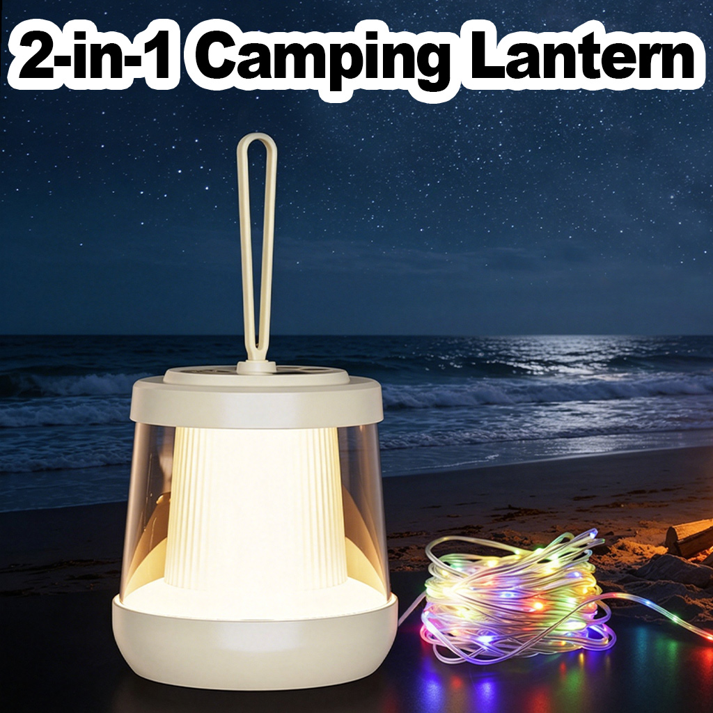 Outdoor Camping Lights String - 2-in-1 Camping Lantern & String Lights