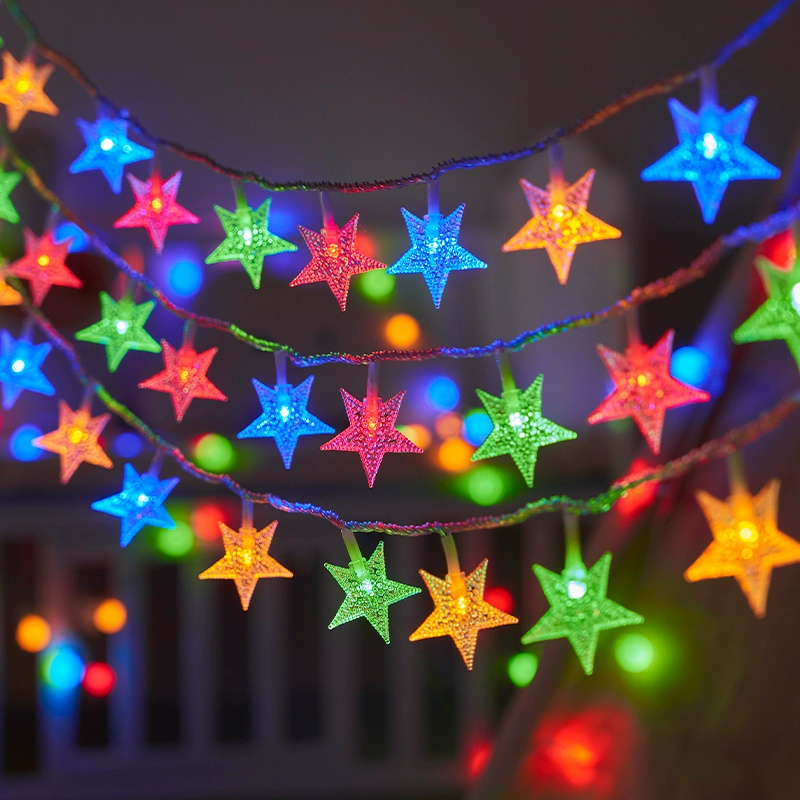 Outdoor Camping Lights String - Battery Power Festoon Star Fairy String