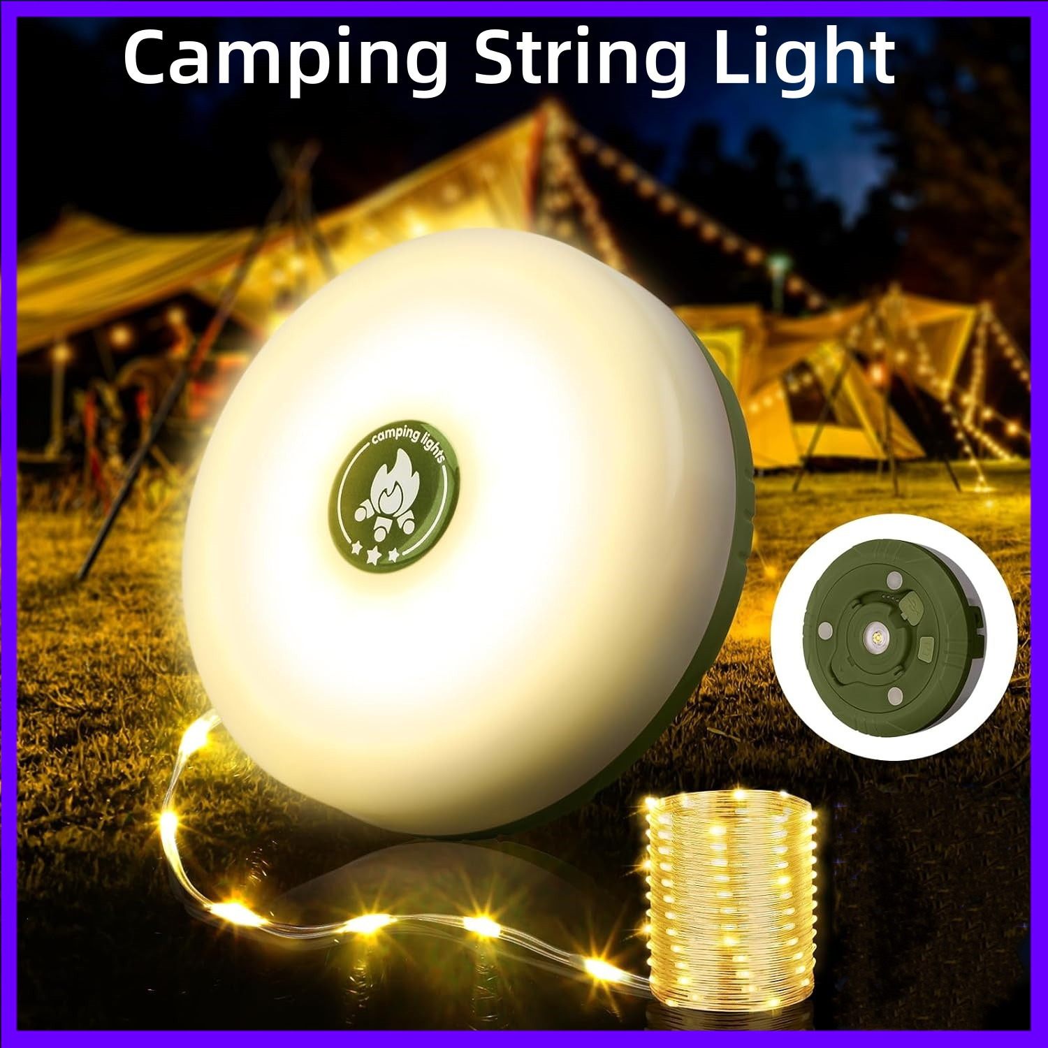 Outdoor Camping Lights String - Outdoor LED String Lights 10M Waterproof