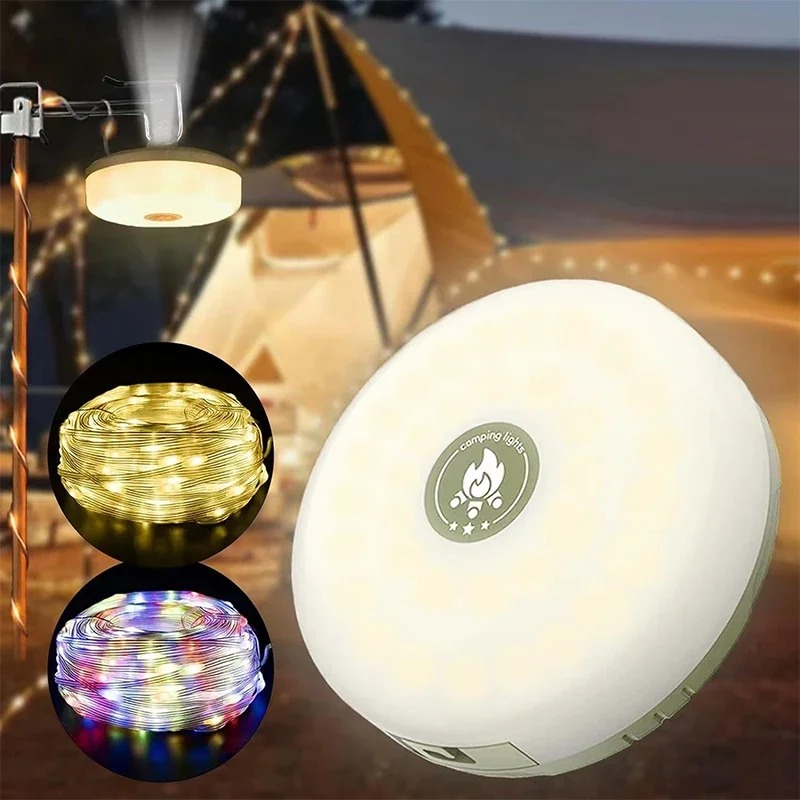 Outdoor Camping Lights String - 4-in-1 Camping Light LED Reel String