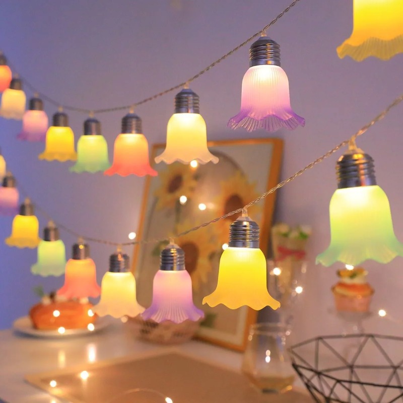 Bell Flower LED String Lights  - đánh giá và giá Outdoor Camping Lights String