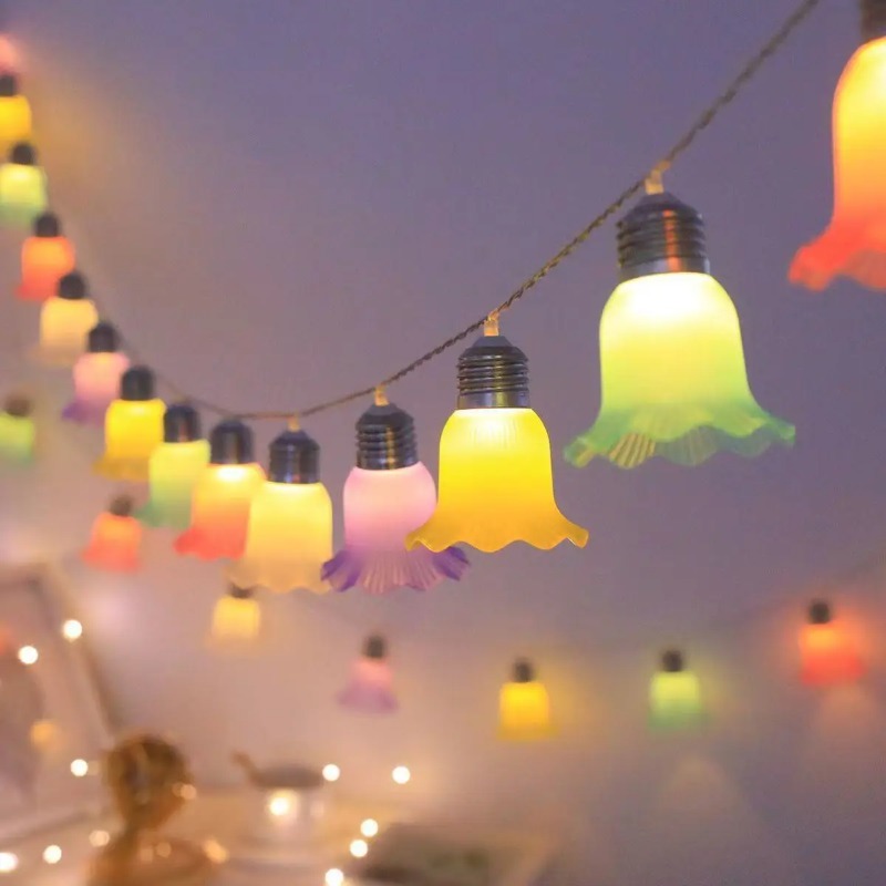 Bell Flower LED String Lights  - đánh giá và giá Outdoor Camping Lights String