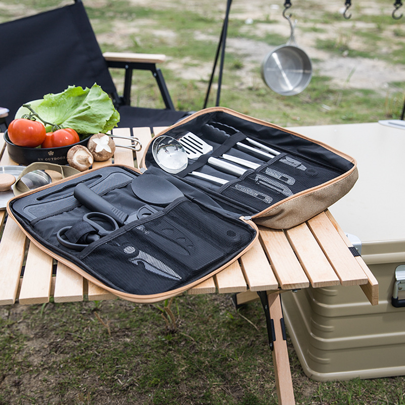 8pcs Camping Kitchen Cookware  - đánh giá và giá Outdoor Camping Utensils