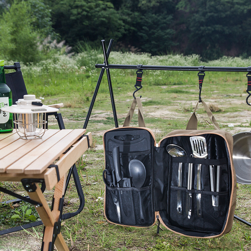 8pcs Camping Kitchen Cookware  - đánh giá và giá Outdoor Camping Utensils