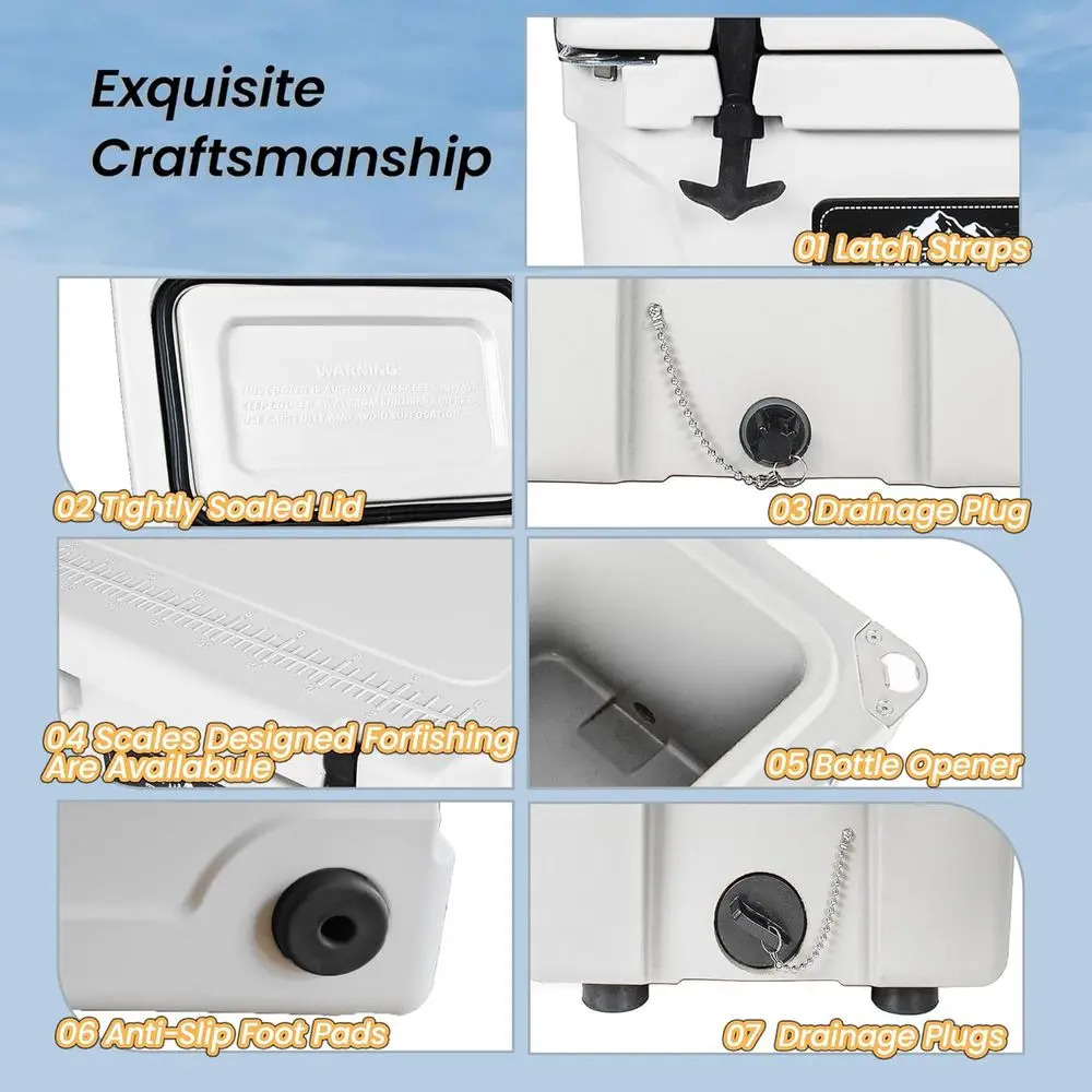 65-Quart White Heavy-Duty Insu - đánh giá và giá Outdoor Camping Jobs