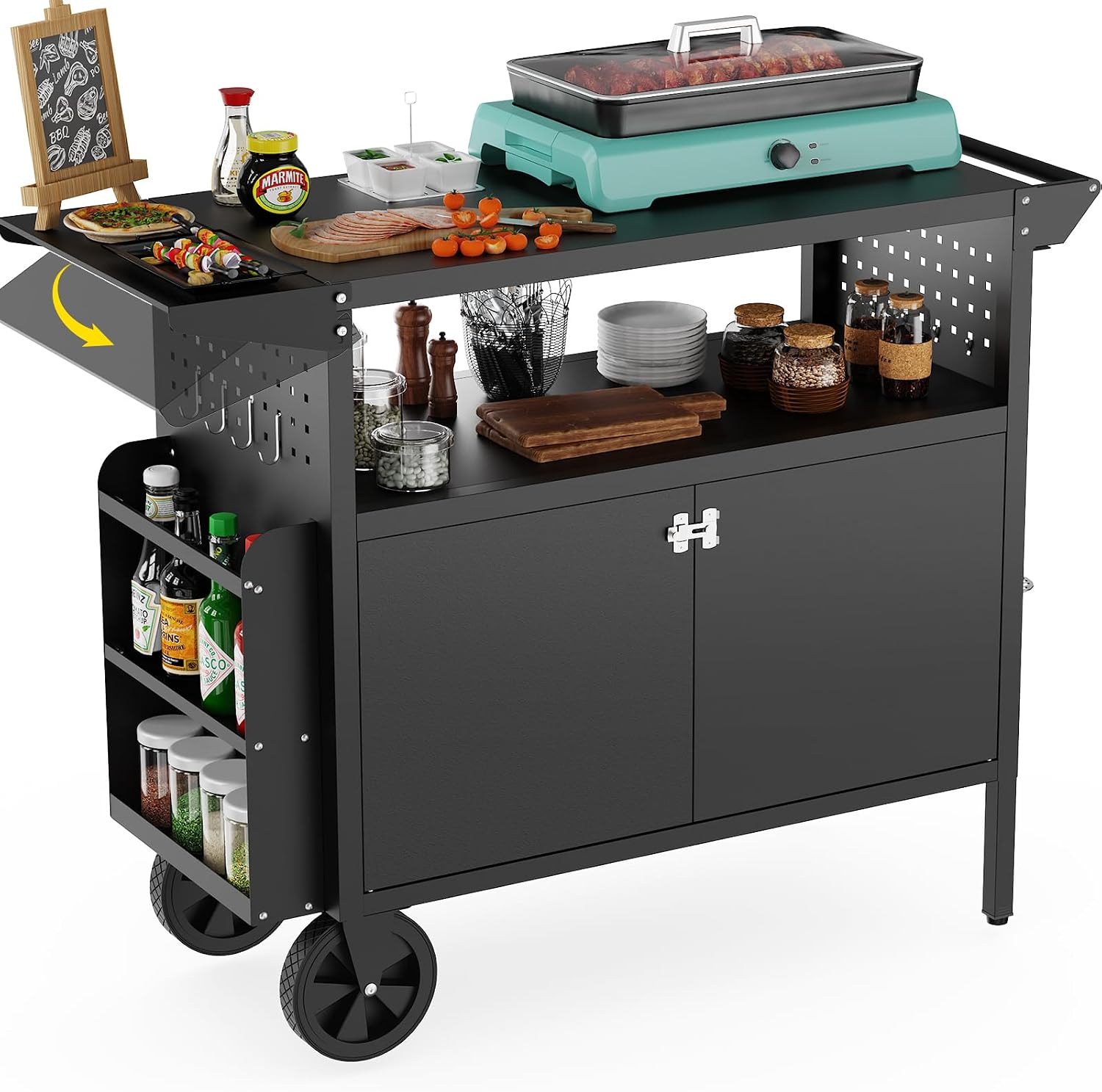 Outdoor Grill Cart Table With  - đánh giá và giá Outdoor Camping Vehicle