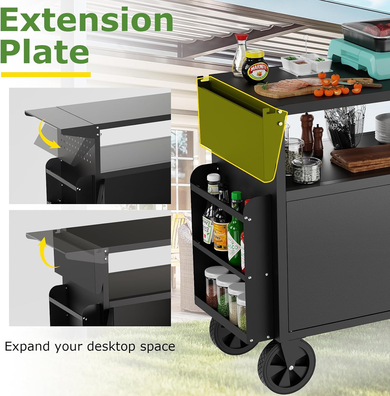 Outdoor Grill Cart Table With  - đánh giá và giá Outdoor Camping Vehicle