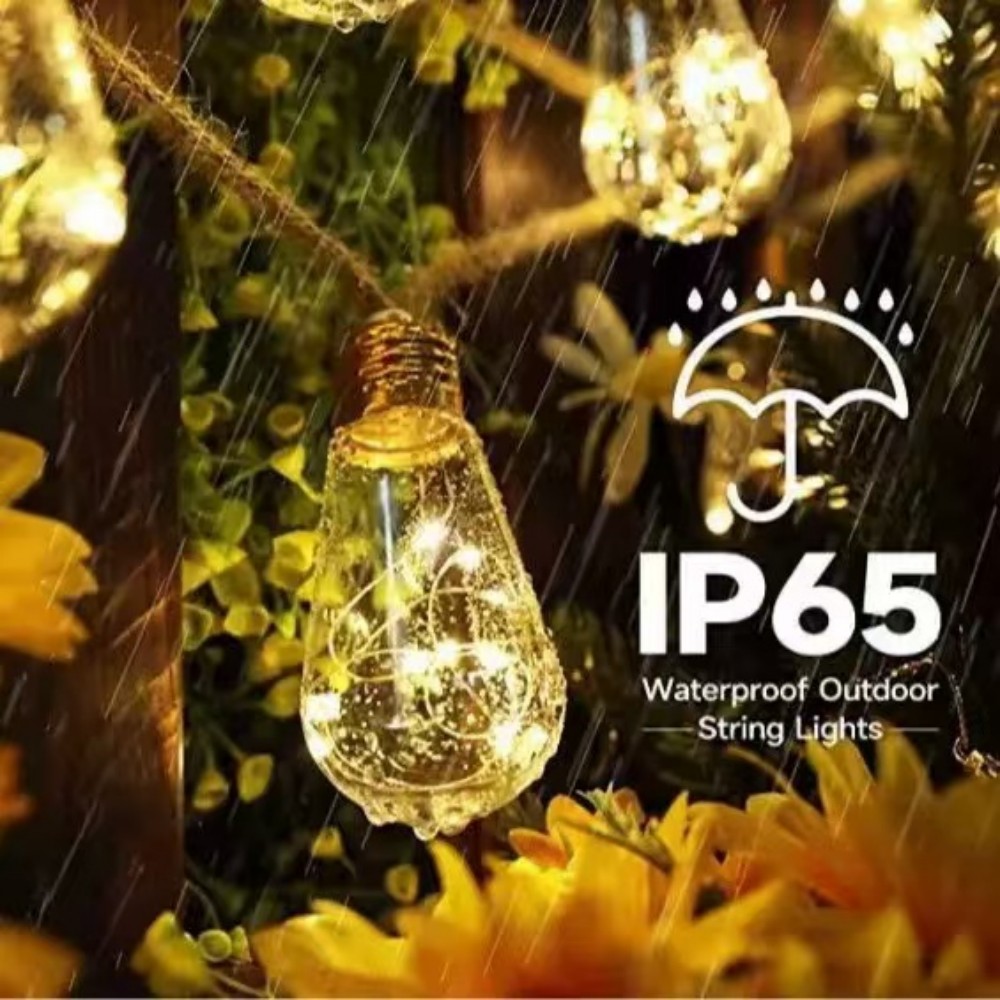 1PC 5M10LED Solar Hemp Rope Pa - đánh giá và giá Outdoor Camping Lights String