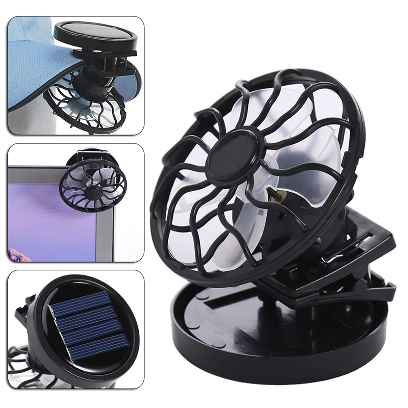 Portable Mini Solar Clip Fan S - đánh giá và giá Outdoor Camping Hat