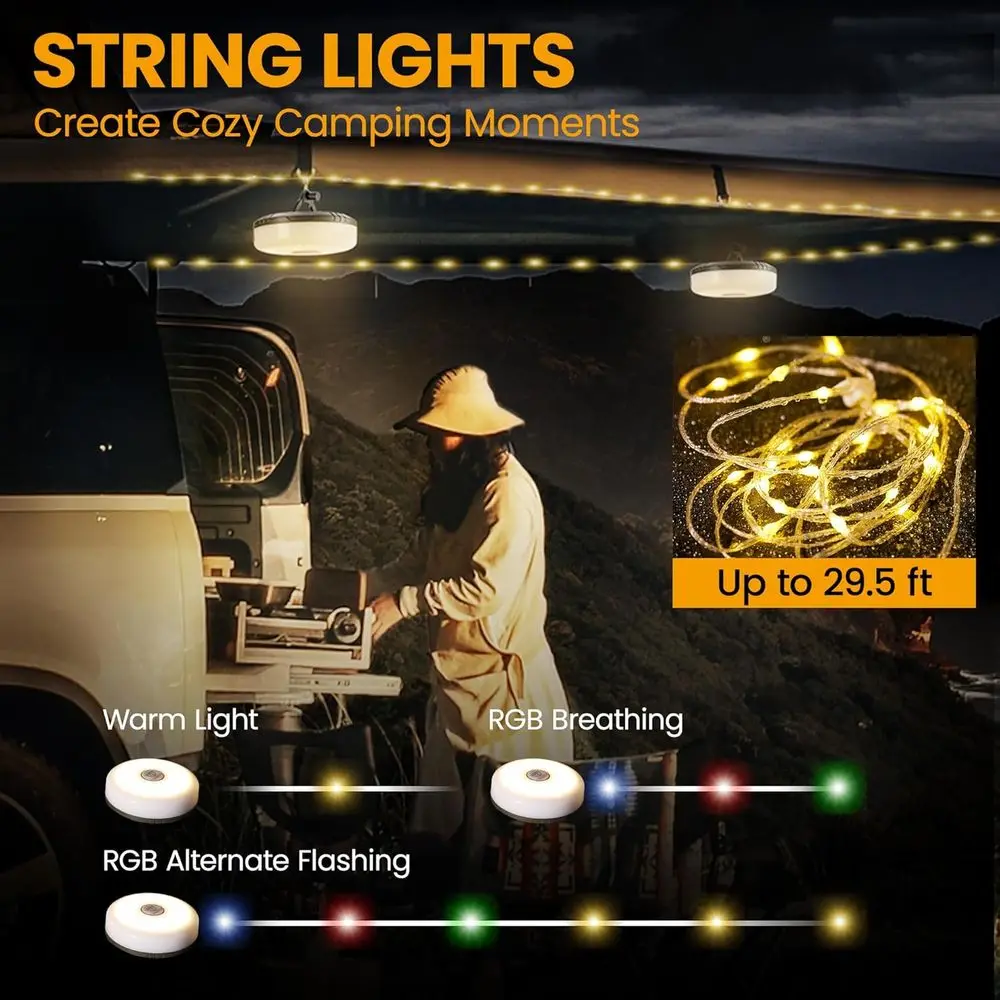 Rechargeable Camping String Li - đánh giá và giá Outdoor Camping Lights String