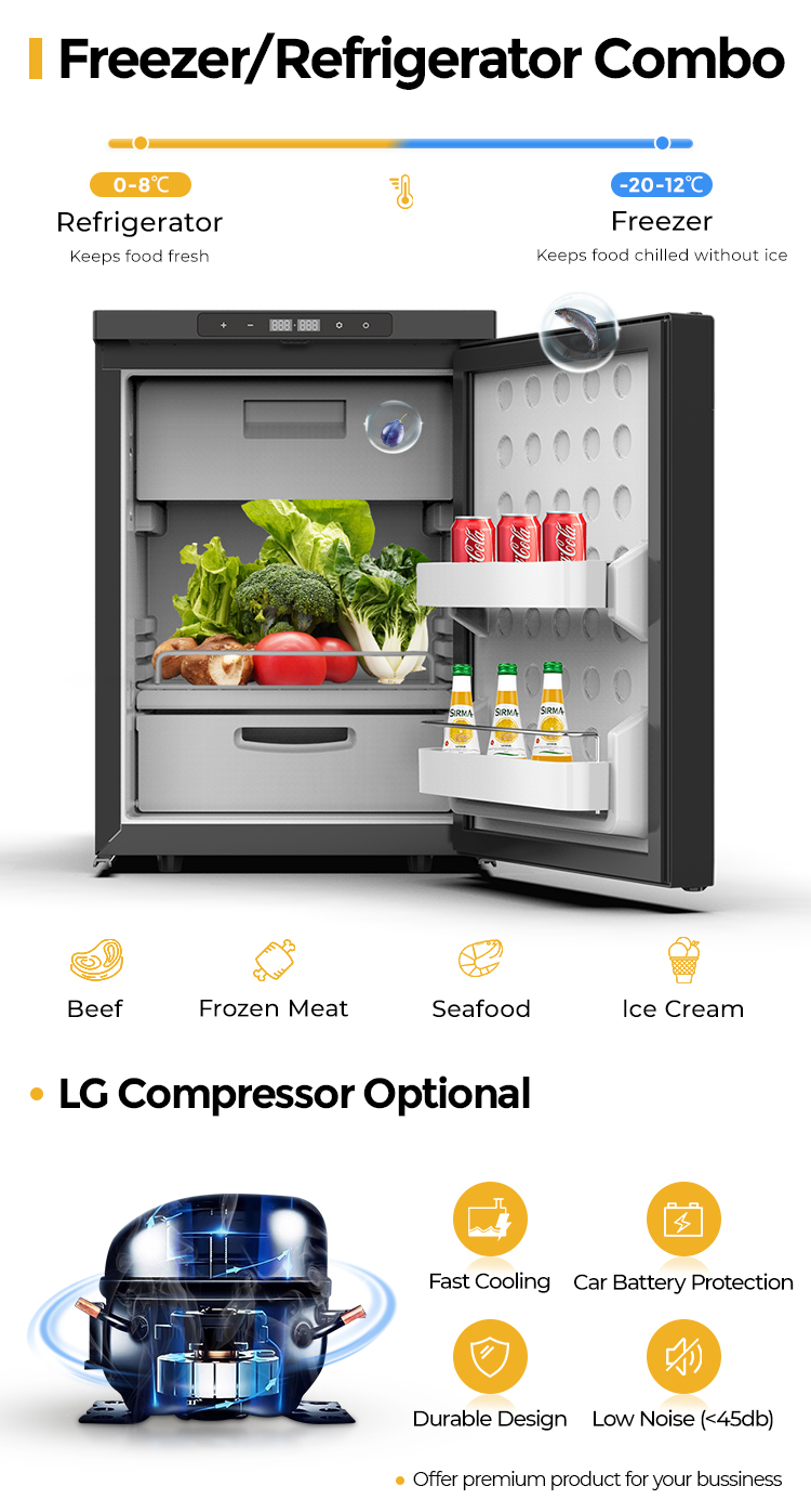 CR90 93L Wholesale 12/24V Upri - đánh giá và giá Outdoor Camping Fridge