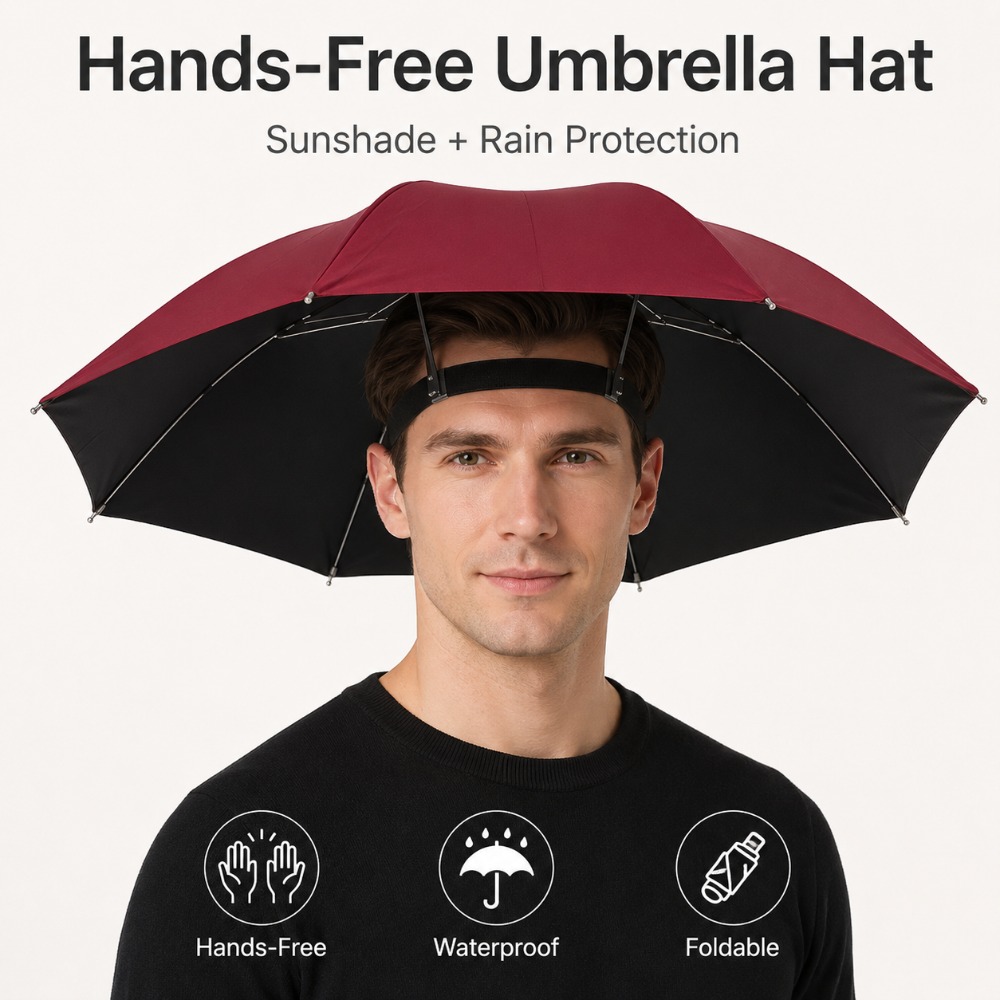Foldable Head Umbrella Hat Han - đánh giá và giá Outdoor Camping Hat