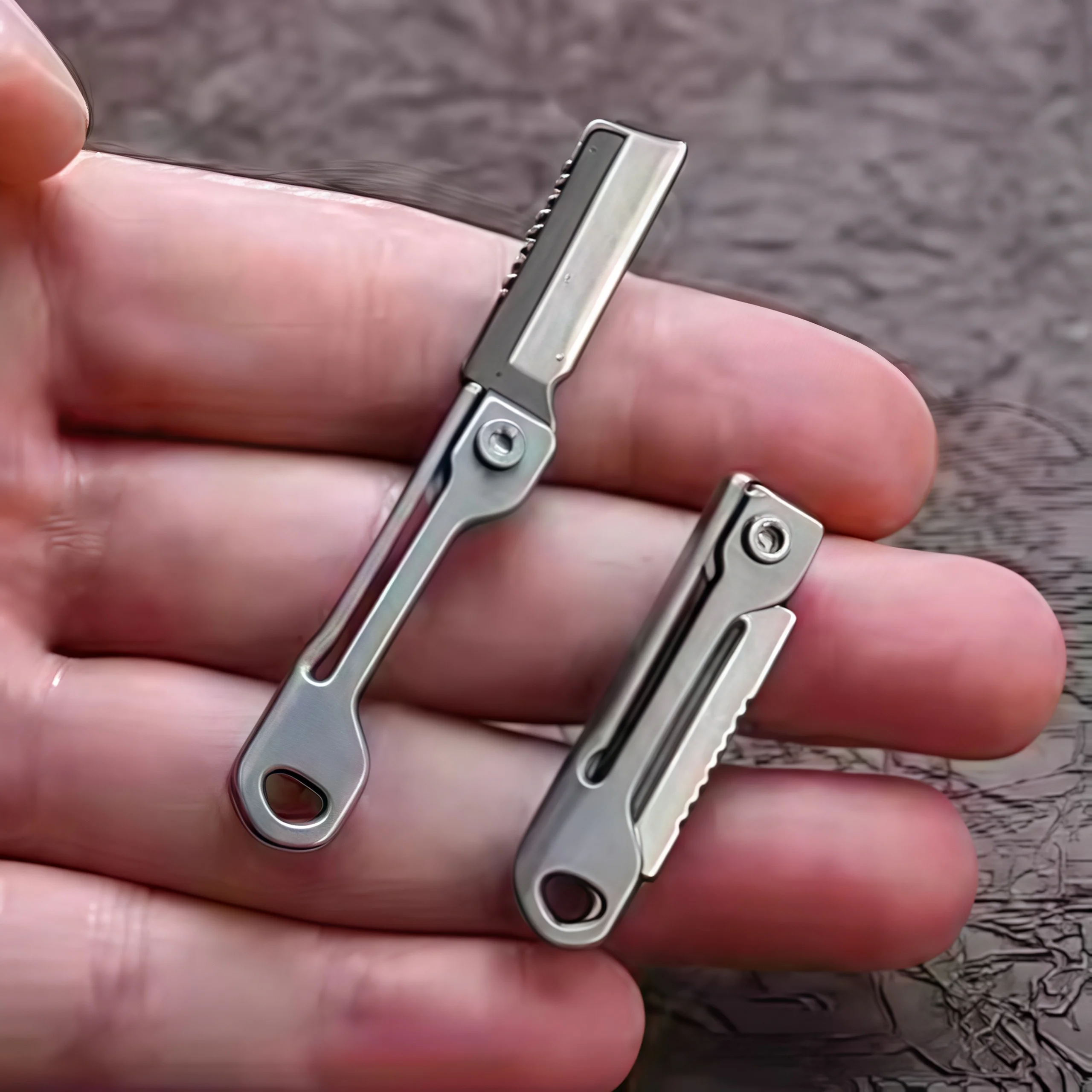 1Pc Stainless Steel Mini Foldi - đánh giá và giá Outdoor Camping Utensils