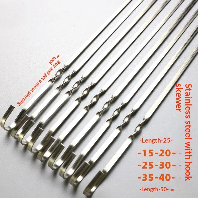 BBQ Skewers Stainless Steel 40 - đánh giá và giá Outdoor Camping Utensils
