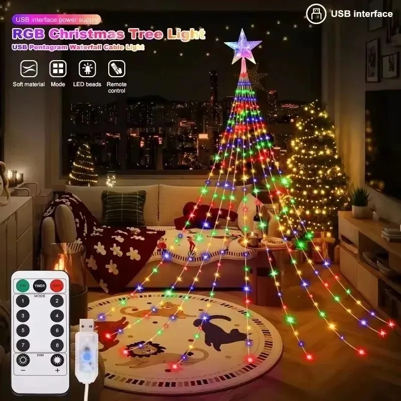 USB Powered Star Waterfall LED - đánh giá và giá Outdoor Camping Lights String