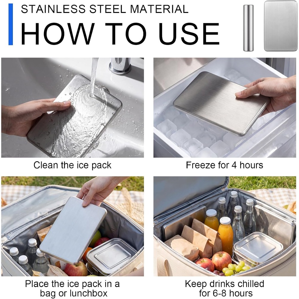 Stainless Steel Ice Pack for C - đánh giá và giá Outdoor Camping Fridge