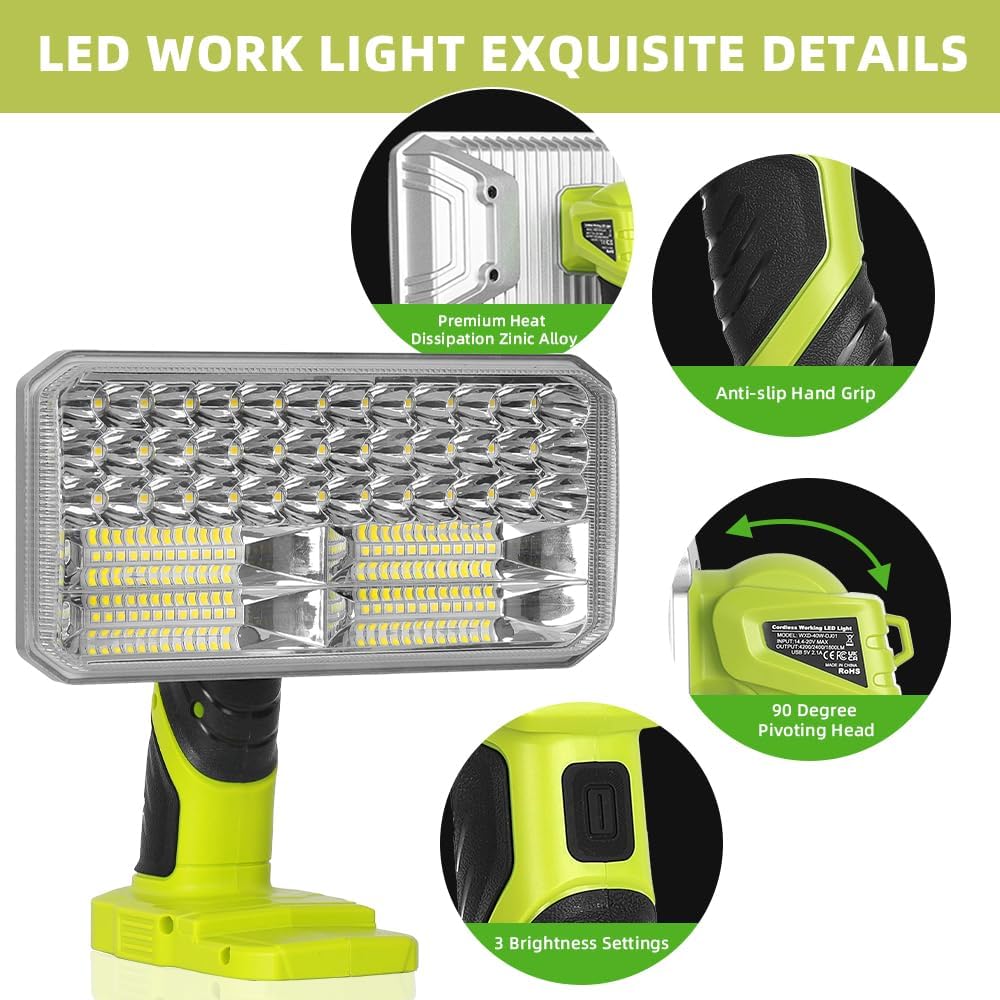 40W 4200LM Cordless LED Flashl - đánh giá và giá Outdoor Camping Jobs