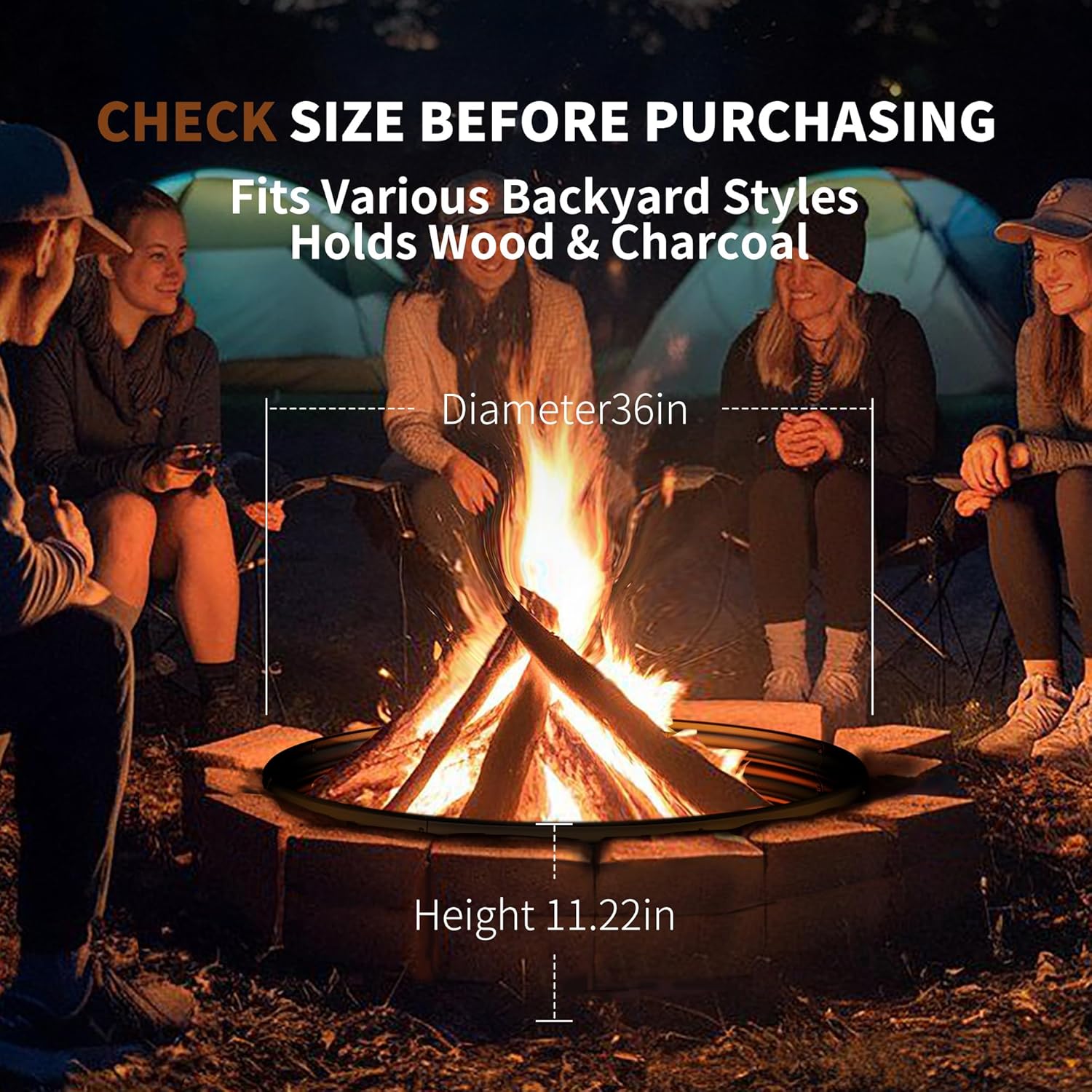 36 Inch Heavy Duty Fire Pit Ri - đánh giá và giá Outdoor Camping Fire Pit