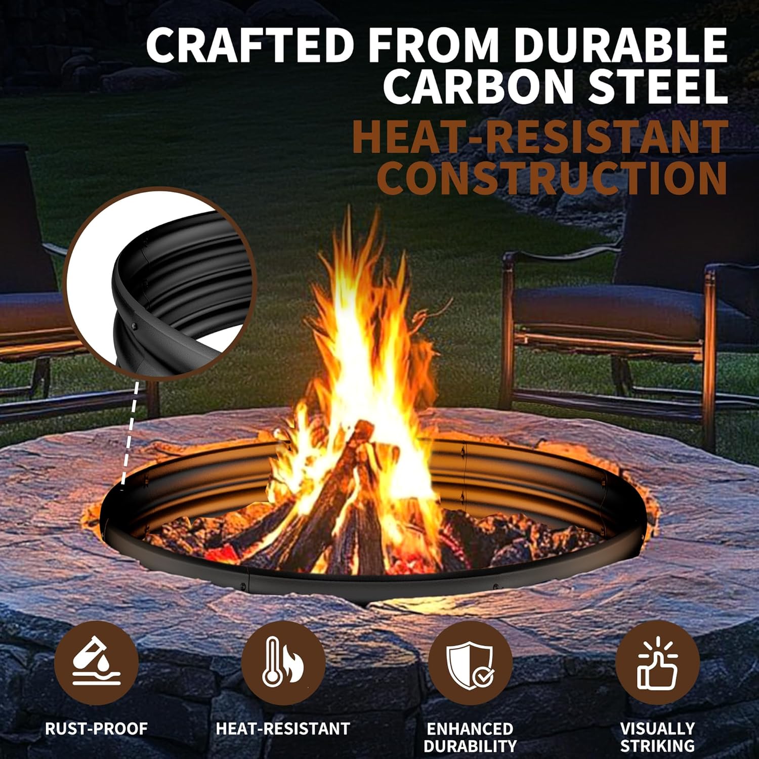 36 Inch Heavy Duty Fire Pit Ri - đánh giá và giá Outdoor Camping Fire Pit
