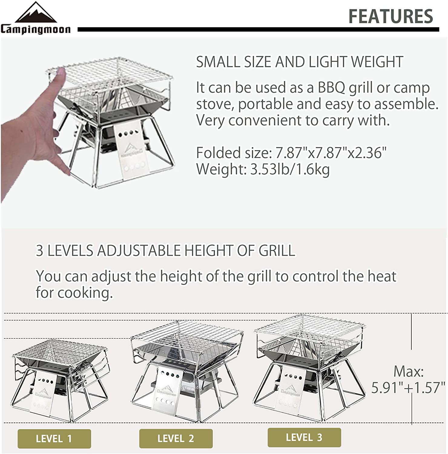 Campingmoon Outdoor Camping Bb - đánh giá và giá Outdoor Camping Fire Pit