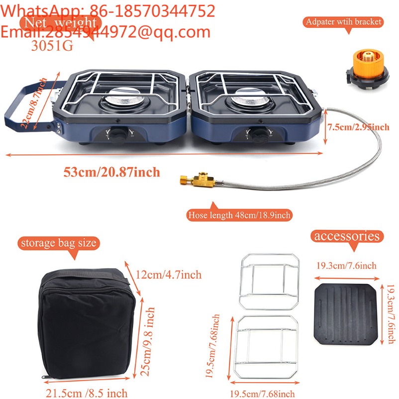 Dual‑Burner Portable Folding G - đánh giá và giá Outdoor Camping Stove
