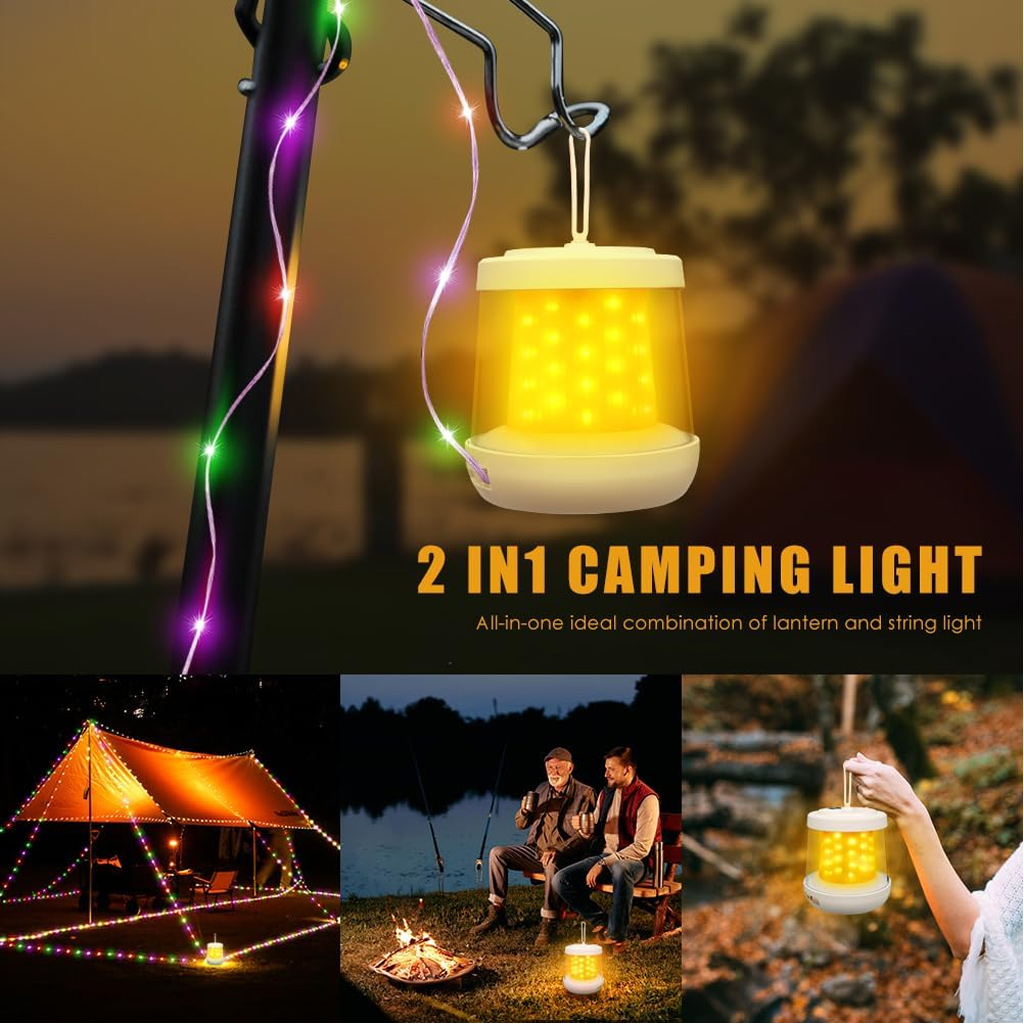 2-in-1 Camping Lantern & Strin - đánh giá và giá Outdoor Camping Lights String