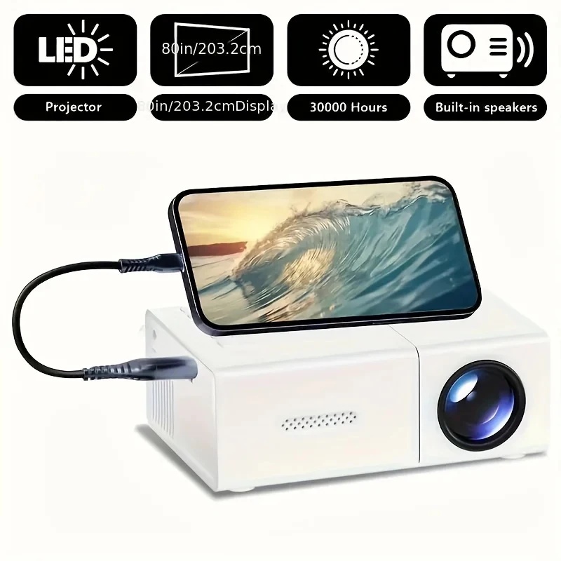 1080P LED Mini Projector with  - đánh giá và giá Outdoor Camping Videos
